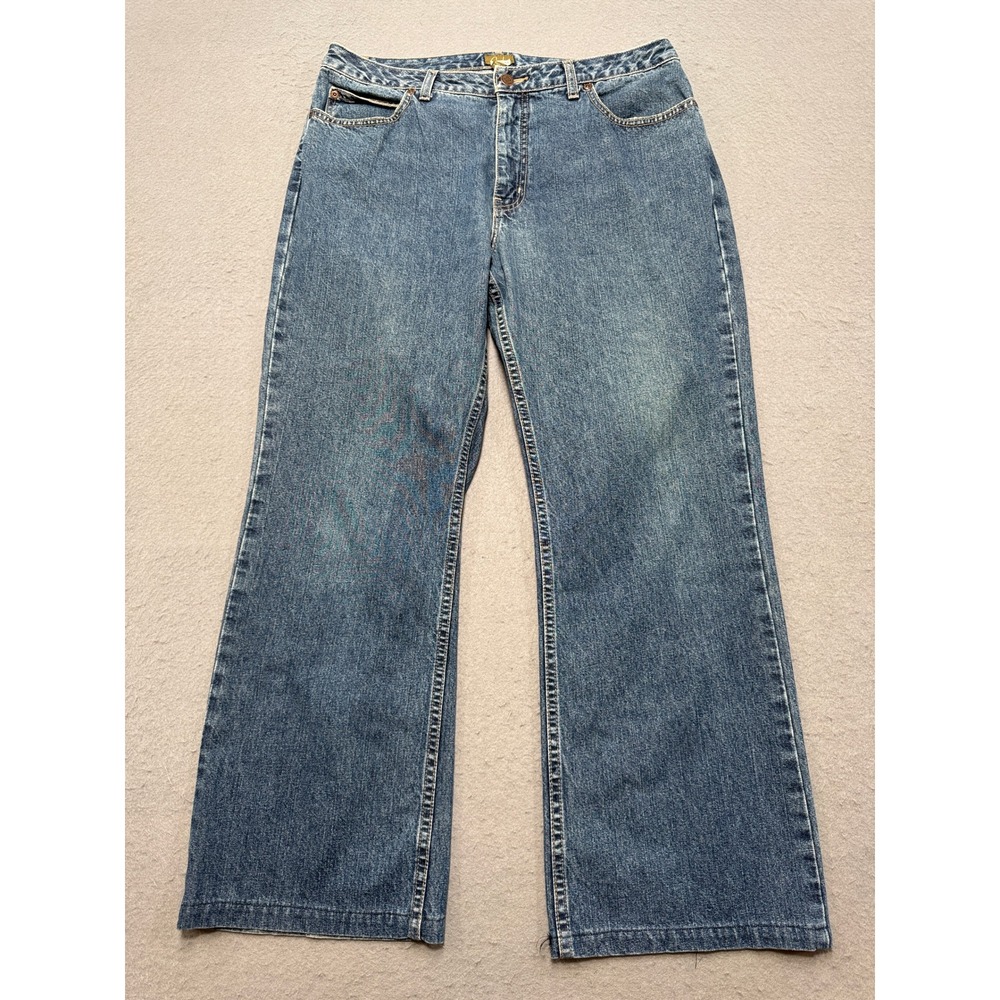 Vintage Caslon Wide Leg Jeans Women's 14 Blue Medium Wash Cotton Relaxed Canada